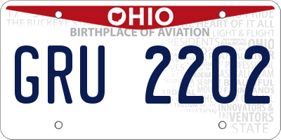 OH license plate GRU2202