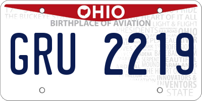 OH license plate GRU2219