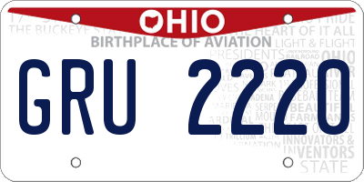 OH license plate GRU2220