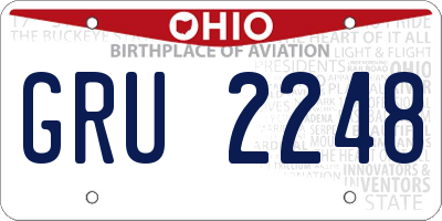 OH license plate GRU2248