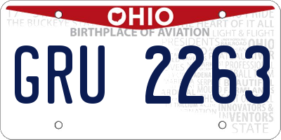 OH license plate GRU2263