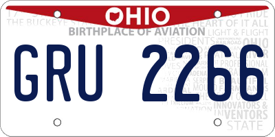 OH license plate GRU2266