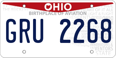 OH license plate GRU2268
