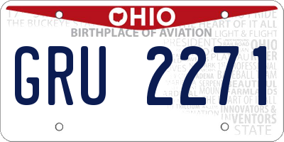 OH license plate GRU2271