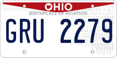 OH license plate GRU2279