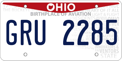 OH license plate GRU2285