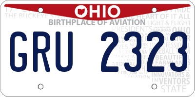 OH license plate GRU2323