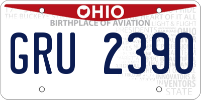 OH license plate GRU2390
