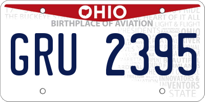 OH license plate GRU2395