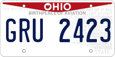 OH license plate GRU2423