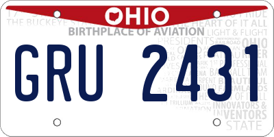 OH license plate GRU2431