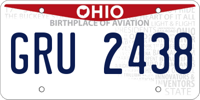 OH license plate GRU2438