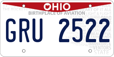 OH license plate GRU2522