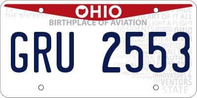 OH license plate GRU2553