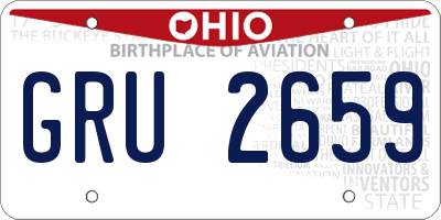 OH license plate GRU2659
