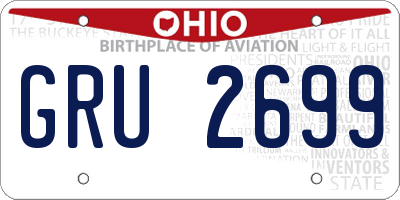 OH license plate GRU2699