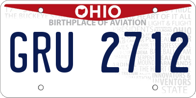 OH license plate GRU2712