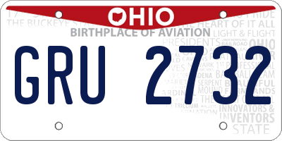 OH license plate GRU2732