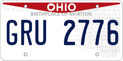 OH license plate GRU2776