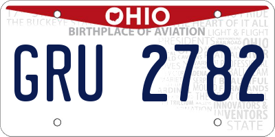 OH license plate GRU2782
