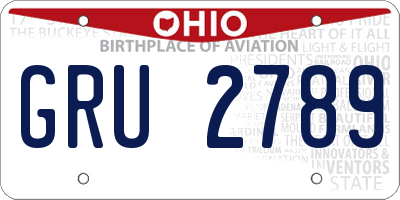 OH license plate GRU2789