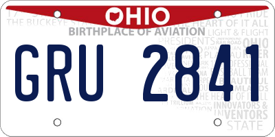 OH license plate GRU2841