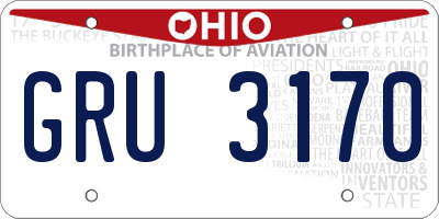 OH license plate GRU3170