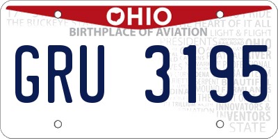 OH license plate GRU3195