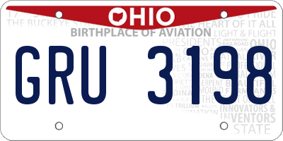 OH license plate GRU3198