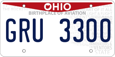 OH license plate GRU3300