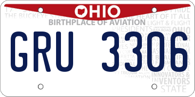 OH license plate GRU3306