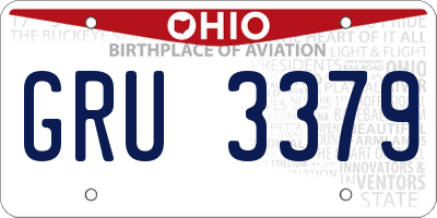 OH license plate GRU3379