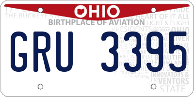 OH license plate GRU3395