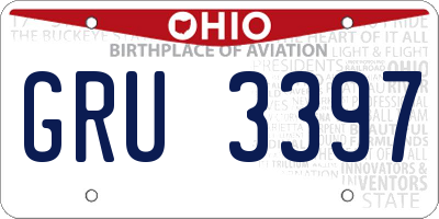 OH license plate GRU3397