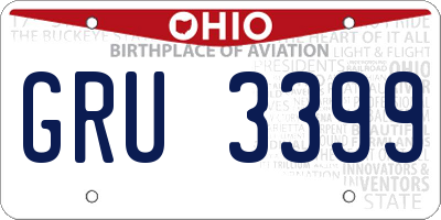 OH license plate GRU3399