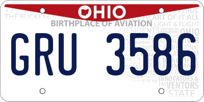 OH license plate GRU3586