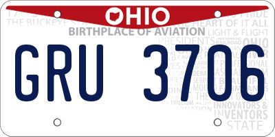 OH license plate GRU3706
