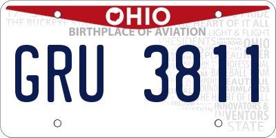 OH license plate GRU3811