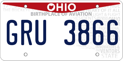 OH license plate GRU3866