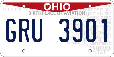 OH license plate GRU3901