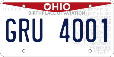 OH license plate GRU4001