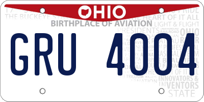 OH license plate GRU4004