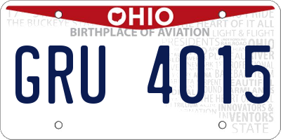 OH license plate GRU4015