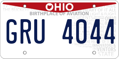 OH license plate GRU4044