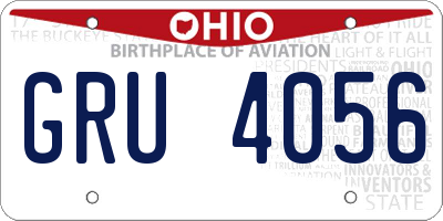 OH license plate GRU4056