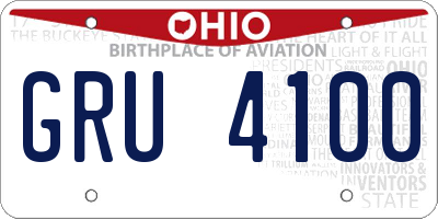 OH license plate GRU4100