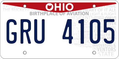 OH license plate GRU4105