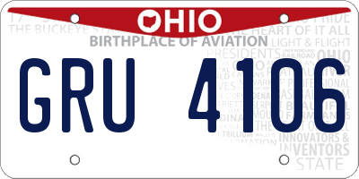OH license plate GRU4106