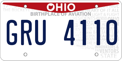 OH license plate GRU4110
