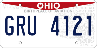 OH license plate GRU4121